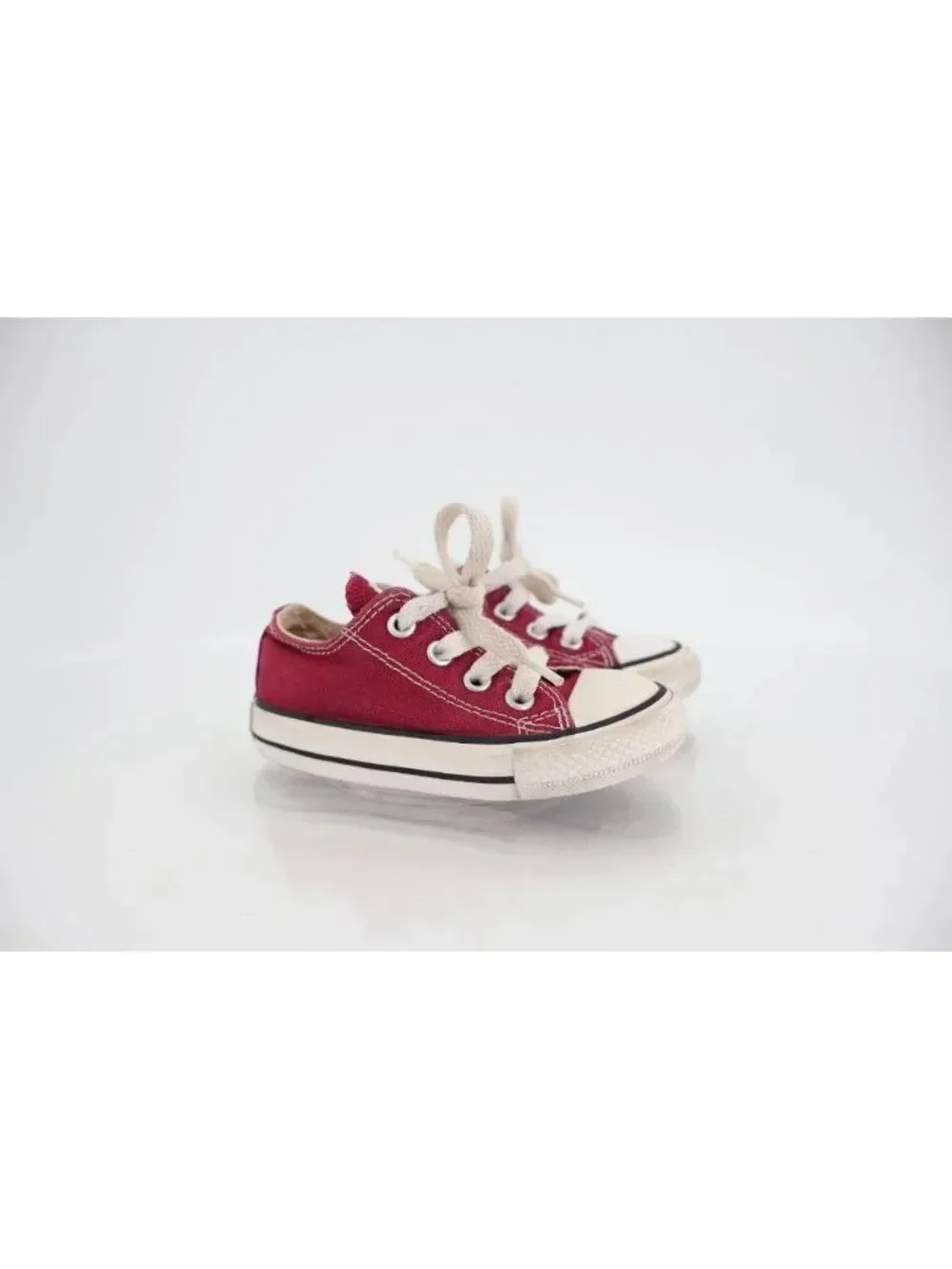 Converse Chuck Taylor All Star Double Tongue Low Top Toddler Size 5 Red Girl